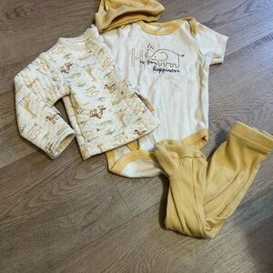 Yellow and Cream Kids One Piece Set